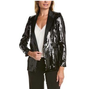 NWT Max Mara Studio Essenza Blazer -Black Sequin